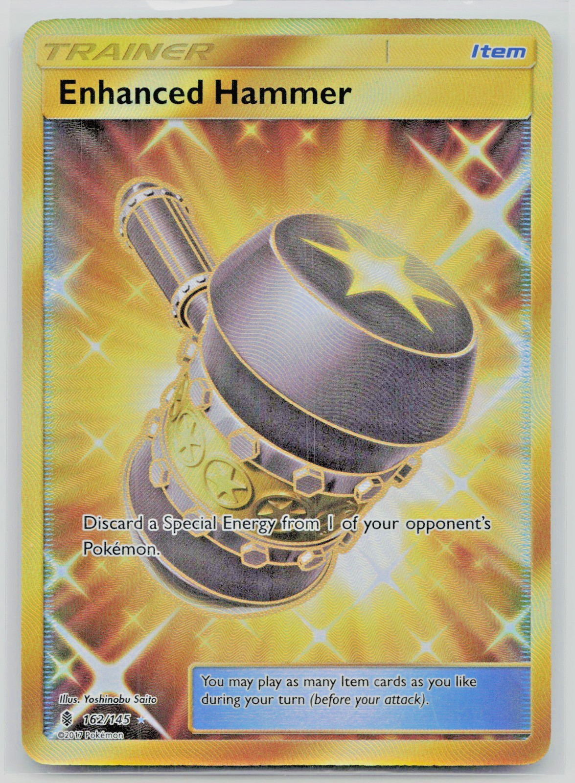 Enhanced Hammer (Secret) 162/145 Sm-Guardians Rising Holo US SELLER  PO01