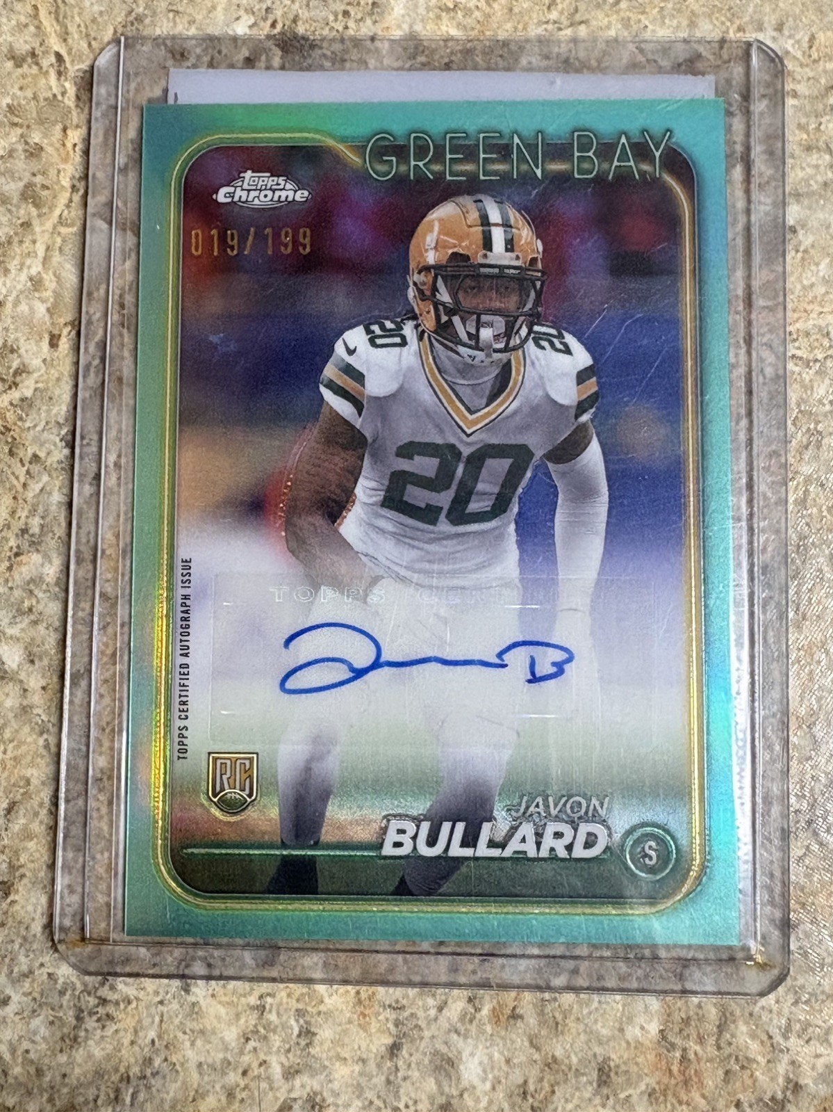 Javon Bullard Topps Chrome Rookie Autographs Variations #RAJBU Aqua Refractor