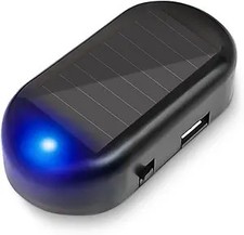 Solar Power Simulated Dummy Alarm, Anti-Theft LED Flashing Security Blue 1PCS