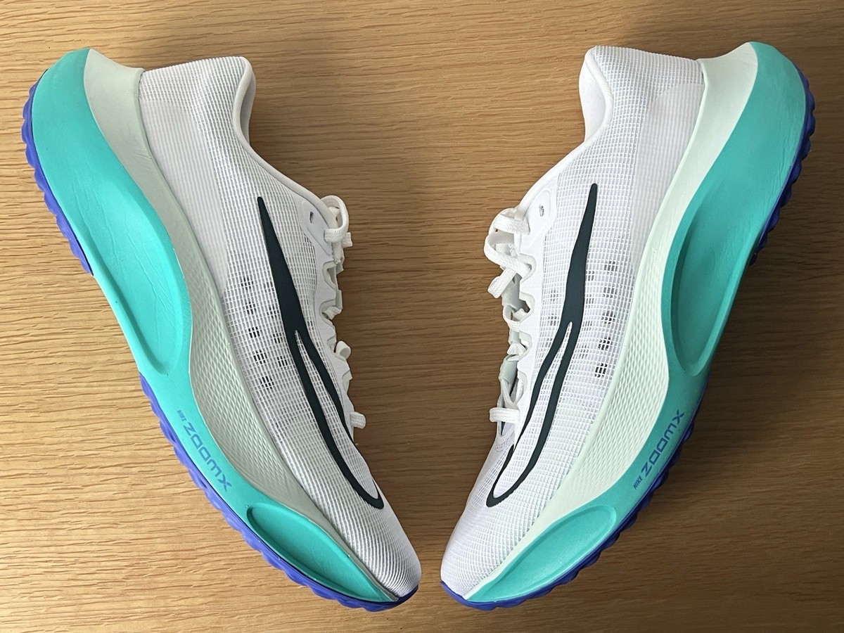 Nike Zoom Fly 5 Running Shoe Mens 10.5 White Barely Green Deep