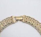 Vintage MONET Gold Tone Woven Fancy Flat Link Chain Collar Necklace 17” — photo 4