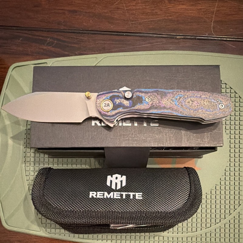 Remette Bam Bam-Suite2a x Blade City Collab SS Drop Point Titanium Clip