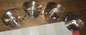 4 Vintage COHR Denmark ATLA 2” DANISH Silver Plate ATOMIC MCM Candleholders VGC