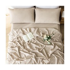 100 Linen Sheets Queen Size 4 Piece - Washed Natural Flax Bedding Set, Ultra...