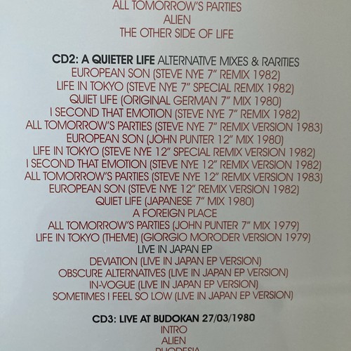 JAPAN - QUIET LIFE: Remastered (DELUXE box set - 3CD + 1LP + BOOK) live Budokan - Picture 5 of 5