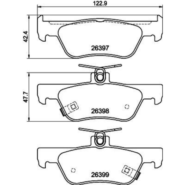 Hella BremsbelÄGe Hinterachse Passend FüR Honda Jazz | 8DB 355 043-091-image