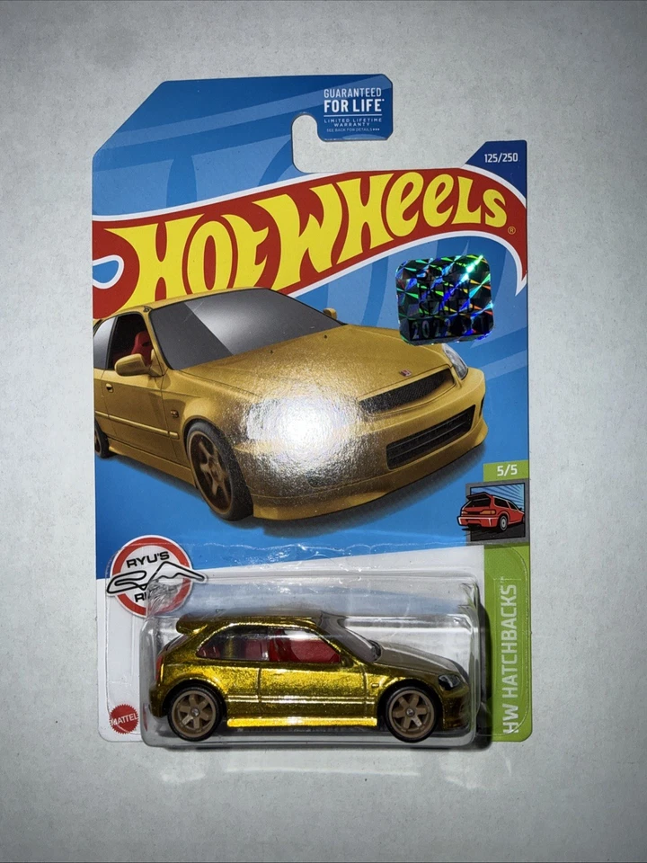 hot wheels 2022 super treasure hunt Factory Sticker 99 Honda Civic Type R EK9 - Image 3 of 4