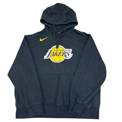Nike Schwarz NBA Hoodie Herren Los Angeles Lakers Pullover Grafik Large