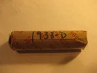 1 roll (50 coins) 1938-D  Lincoln cents Avg. Cir's