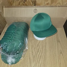 Vintage Blank Green YoungAn Puffer Foam Adjustable Snapback Trucker Hat Cap