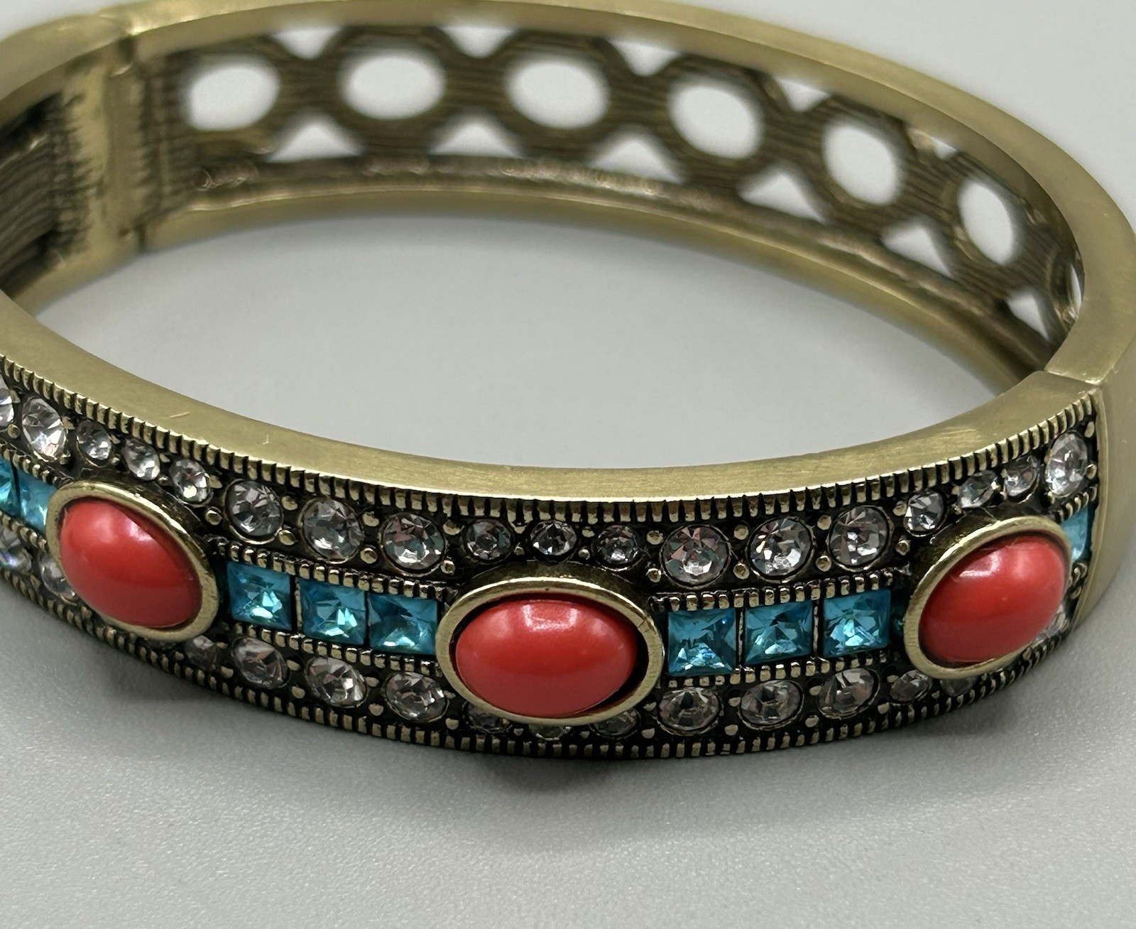 HEIDI DAUS Hinged Stackable Bracelet with Rhinest… - image 1