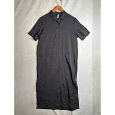 The Group by Babaton Grey Lyocell Button Down Midi Shirt Dress Pockets Small