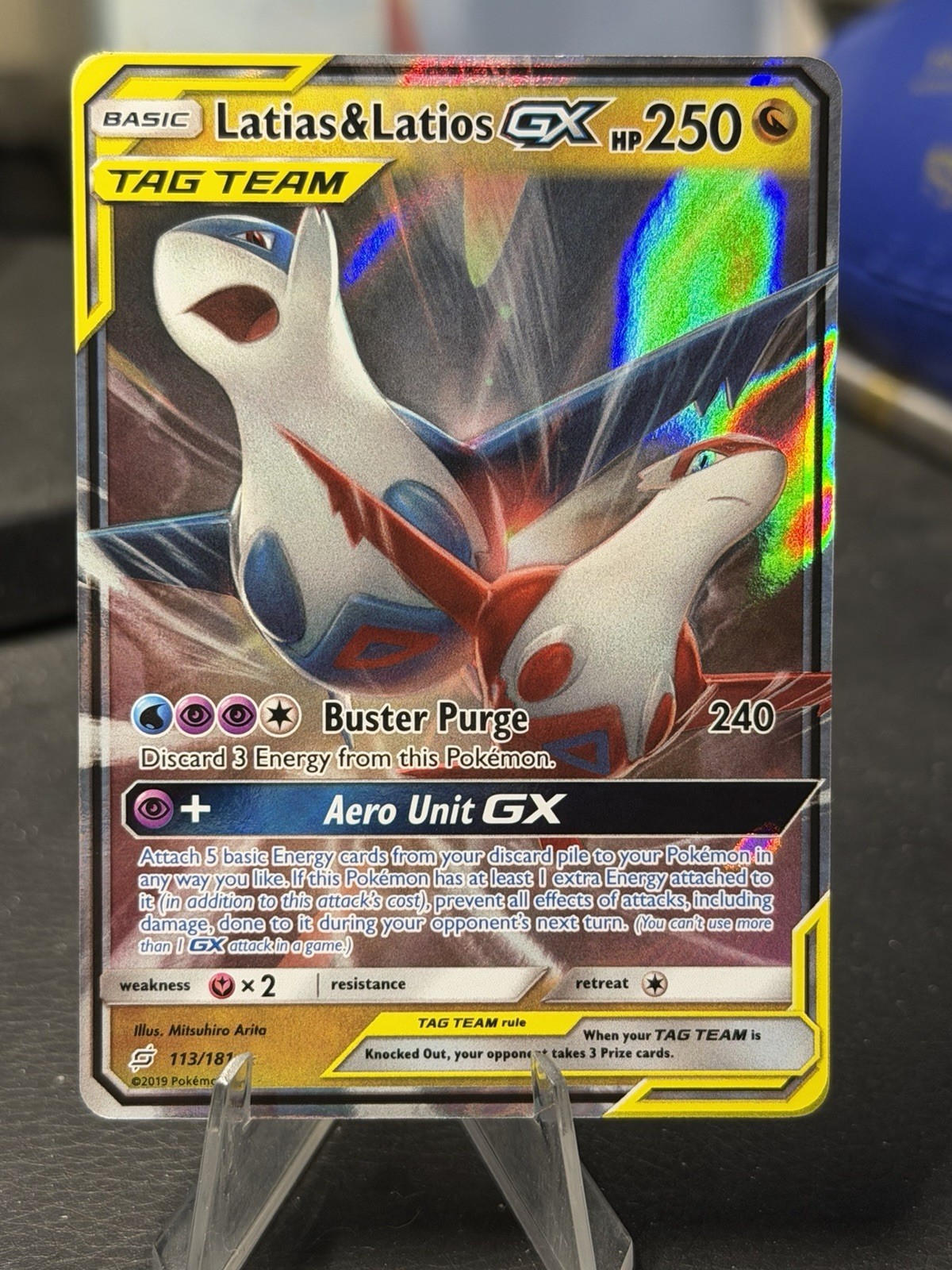 Sun And Moon - Team Up #113/181 Latias & Latios GX 2018 Pokemon