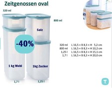 Tupperware Zeitgenossen Eidgenossen Timekeeper, 320ml,800ml,1,25L+1,7L Vorrat