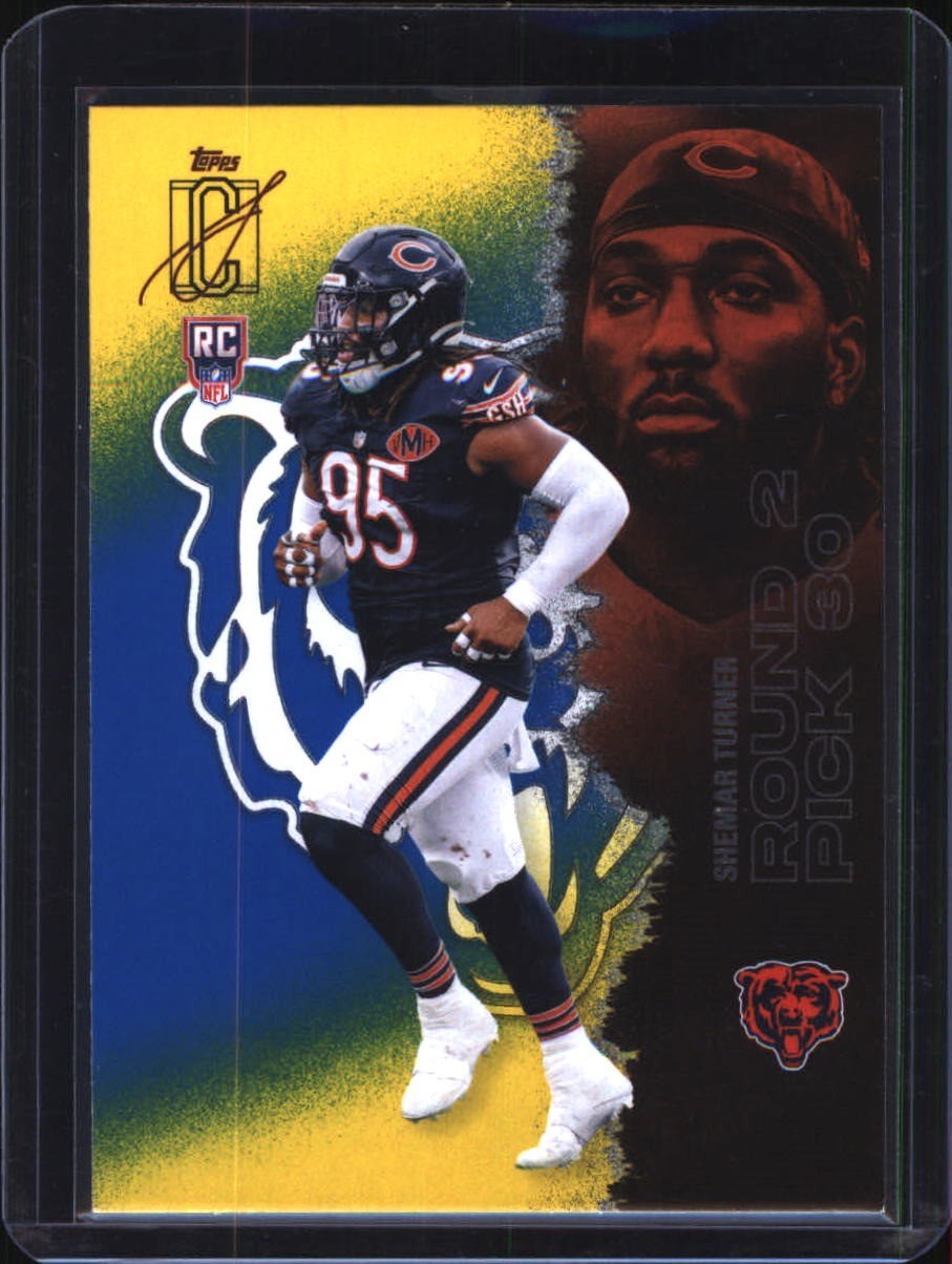2025 Topps Signature Class Shemar Turner RC Blue & Yellow #240 Chicago Bears