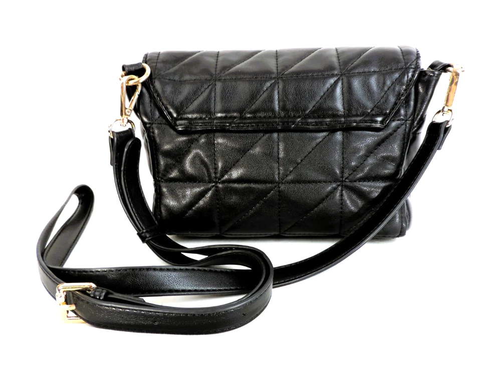 URBAN EXPRESSIONS Bolso de Hombro Bandolera Negro Hinchado Acolchado Imitación Cuero Foto 4 de 4