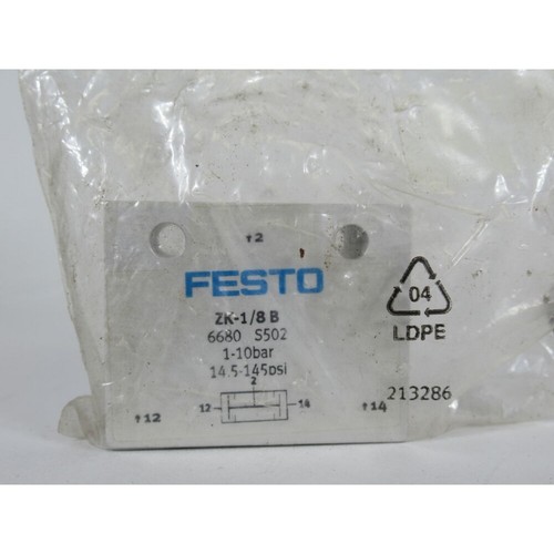 New ZK-1/8-B Festo 6680 Fast Shipping AND gate - Picture 4 of 4