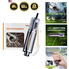 Window Breaker Seatbelt Cutter, Emergency 2  in  1 Car Escape Keychain Tool, Sa...