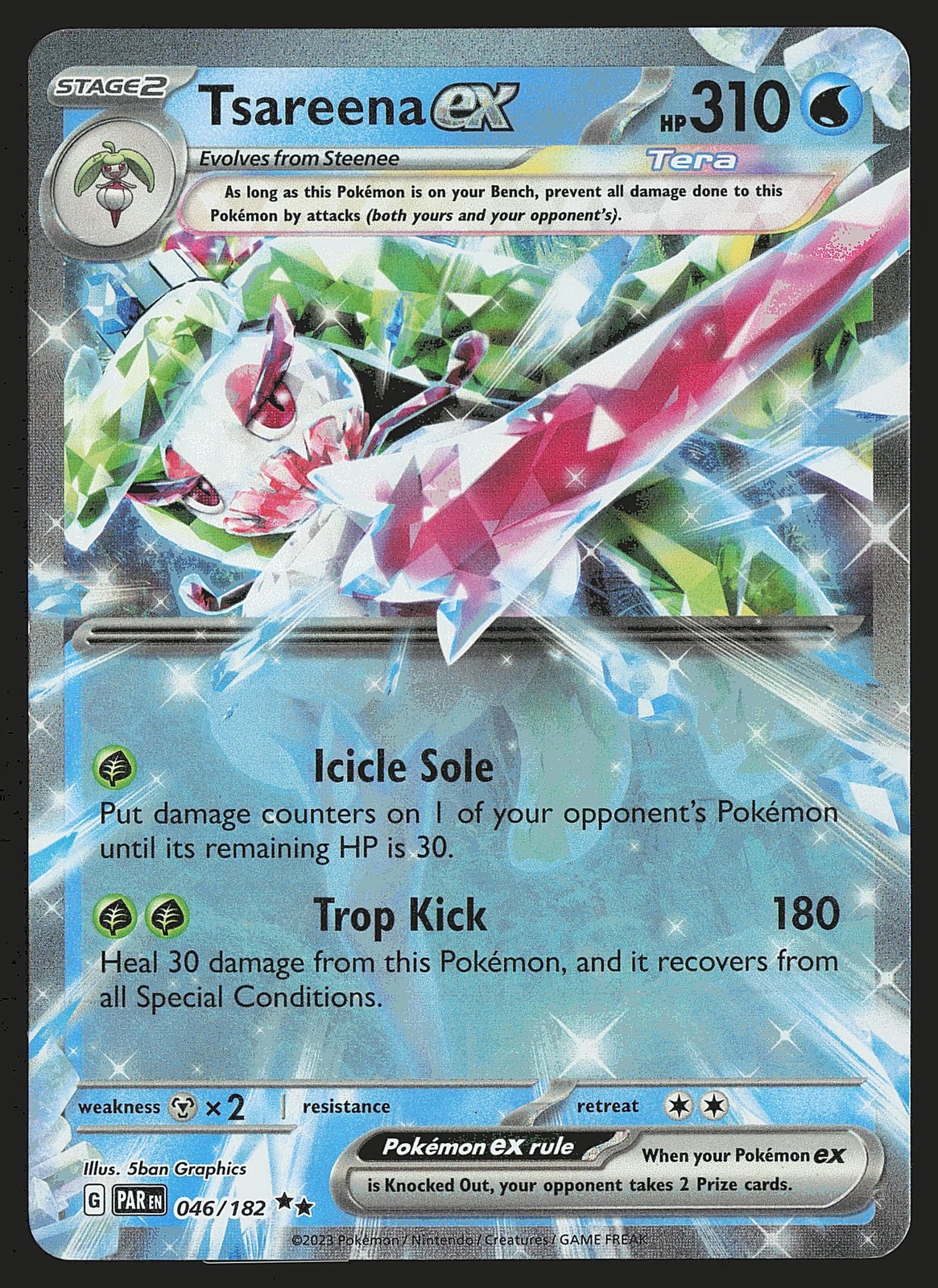 SV04: Paradox Rift Tsareena ex #046/182 Pokemon Card