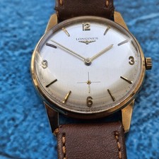 Orologio da polso uomo Longines vintage oro massiccio 9 kt carica manuale cal 370