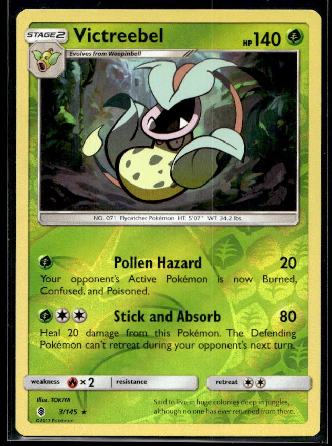 Victreebel Pokemon SM - Guardians Rising 3/145 Reverse Holo LP