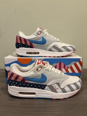 Nike Air Max 1 x Parra White/Pure Platinum AT3057-100 Men's size 9 Lightly Used