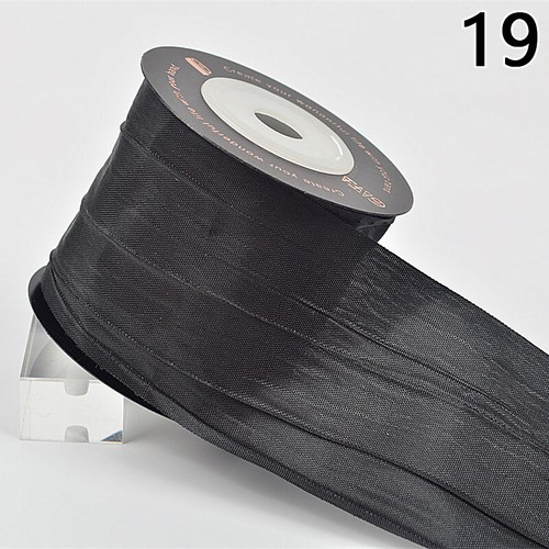 1Yd Satin Pleated Wide Ribbon Double Sided Trims Webbing DIY Bows Sewing 5CM - Picture 38 of 55