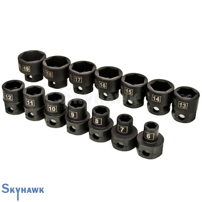 14 pc 3/8&quot; Drive Nano OR low profile Impact socket set METRIC | eBay