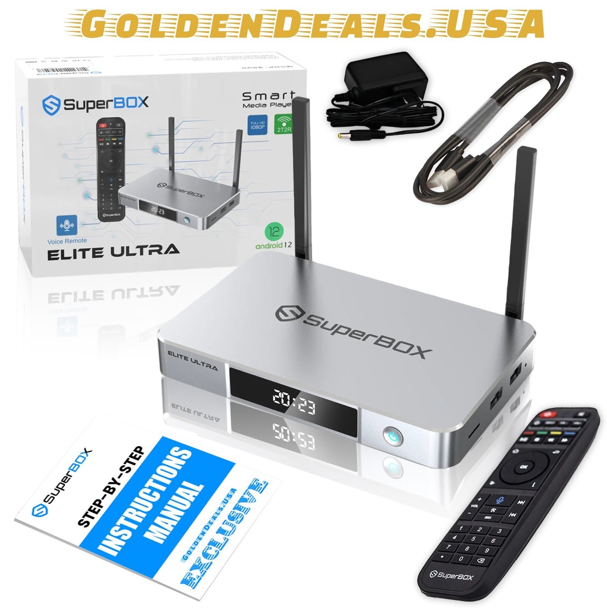 SuperBox Elite Ultra TV Box Media Player With NEWLY UPDATED Voice 