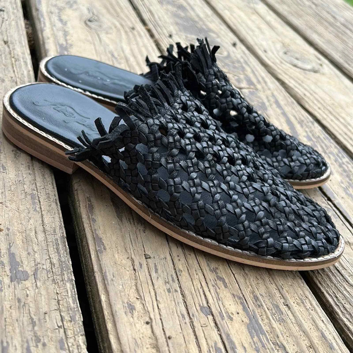 Free people sales woven flats