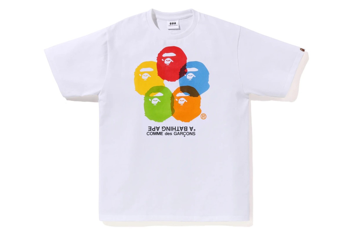 A BATHING APE COMME des GARCONS OSAKA Tee White | eBay
