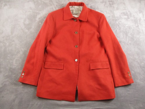 Loro Piana Jacket Women 6 Blood Orange Sfi Femme Ing Worsted Camel Hair Coat - Picture 4 of 23