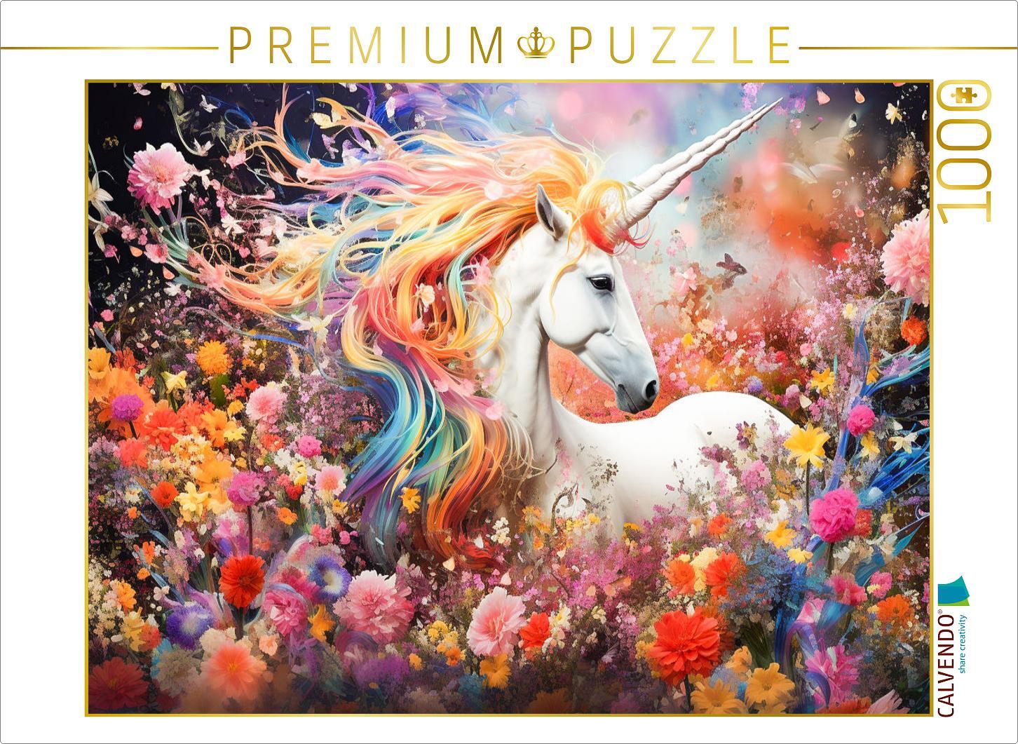 CALVENDO Puzzle Ein Motiv aus dem Kalender Einhorn und coole Sprüche | 1000 Teil