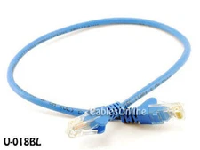 1.5 Ft. CAT5E UTP Ethernet Network Patch Cable, Blue