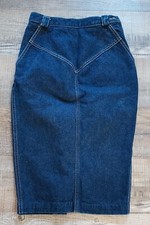 Vintage Calvin Klein Women's Midi Denim Jean Pencil Skirt Size 7 EUC