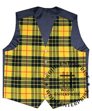 Men's Scottish Macleod of Lewis tartan Vest- Formal Wedding 5 Button WAISTCOAT
