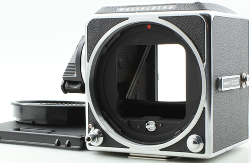 Hasselblad 500 c/m + A12 black + Acute Matte disc 42165 (MINT/LOOKS UN