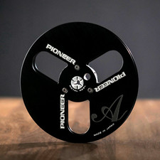 A NEW PRO 7" PIONEER Black Aluminum Take Up Reel Empty For 1/4" Tape Recorders