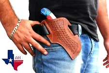 CUSTOM HAND MADE PURE LEATHER SHEATH FOR FIXED BLADE KNIFE AH 