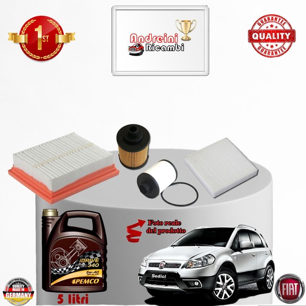 Inspektionskit Filter + ÖL Xfiat Sedici 2.0 Jtd 99KW 135CV Von 2009->-image