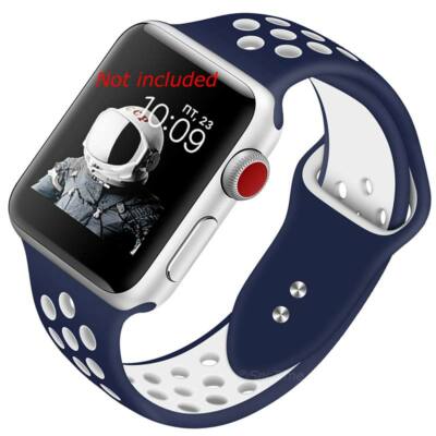 Perforated Silicone Watch Strap Band 