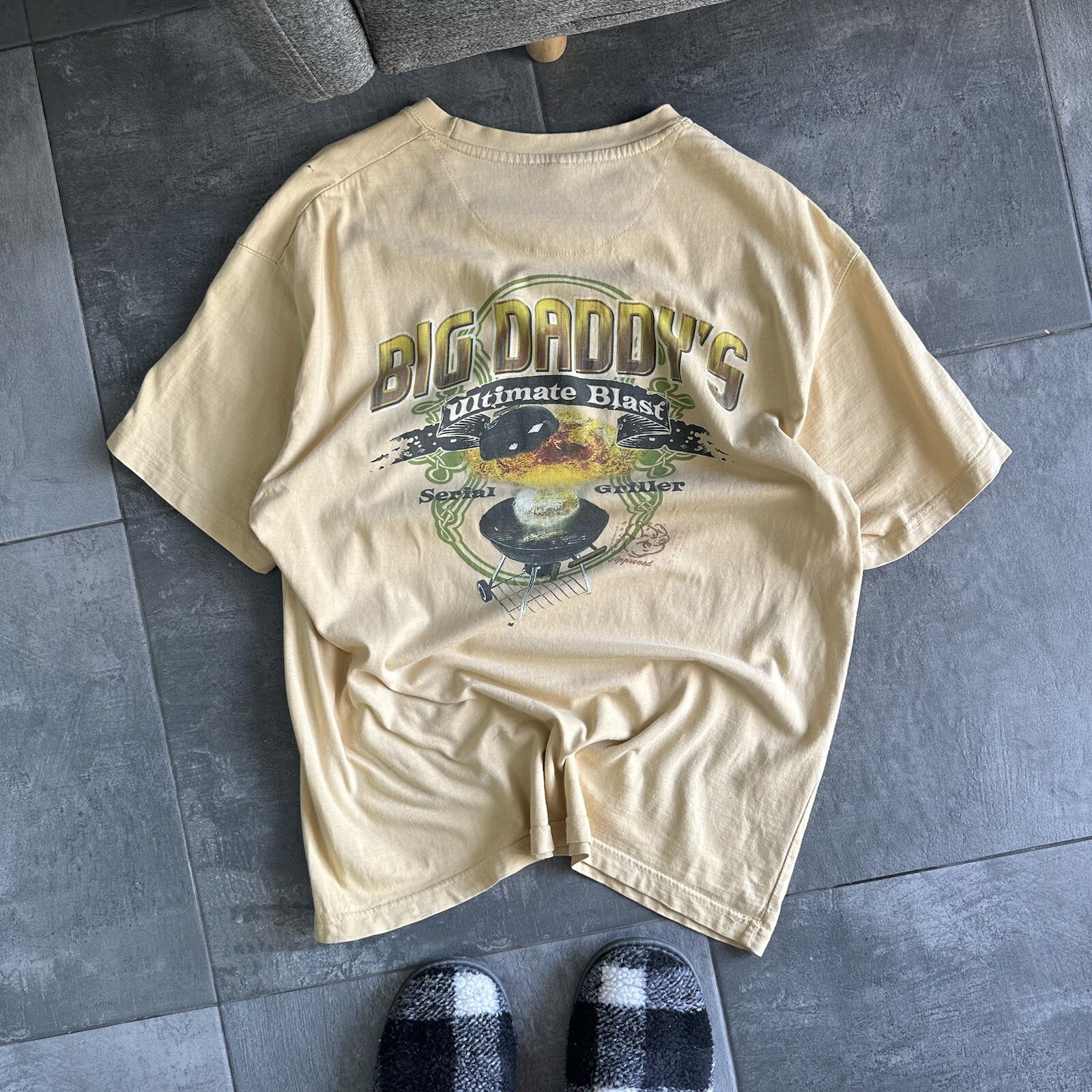 Vintage T-shirts Big Daddy’s BBQ Joke Y2K Japan Style 00s USA  Cartoon Used