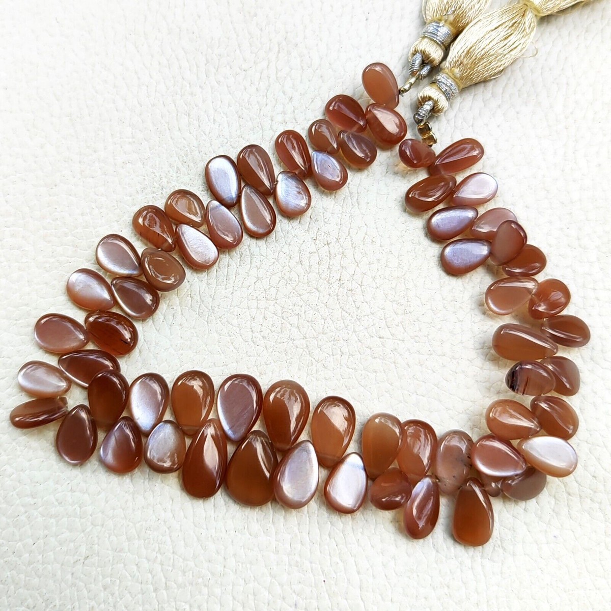Natural Chocolate Brown Moonstone Gems 8x6 to 12x8 mm Size Smooth 