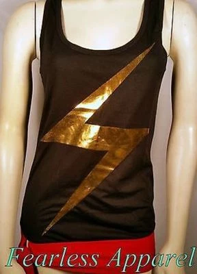Ms.Marvel Carol Danvers Taillenband Junior Kostüm Schwarz Tank Tunika Hemd - Bild 1 von 3