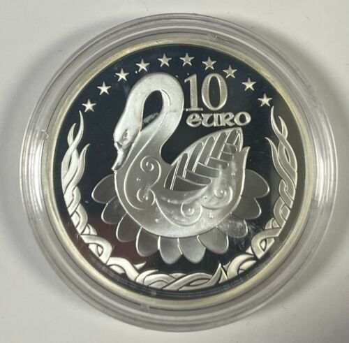 2004 Ireland Republic 10 Euro Celtic Swan Silver Proof Box & COA - Picture 3 of 7