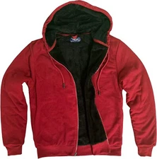 Visitor Men's Heavyweight Sherpa Lined Thermal Hoodie Jacket S, M, L, XL, XXL