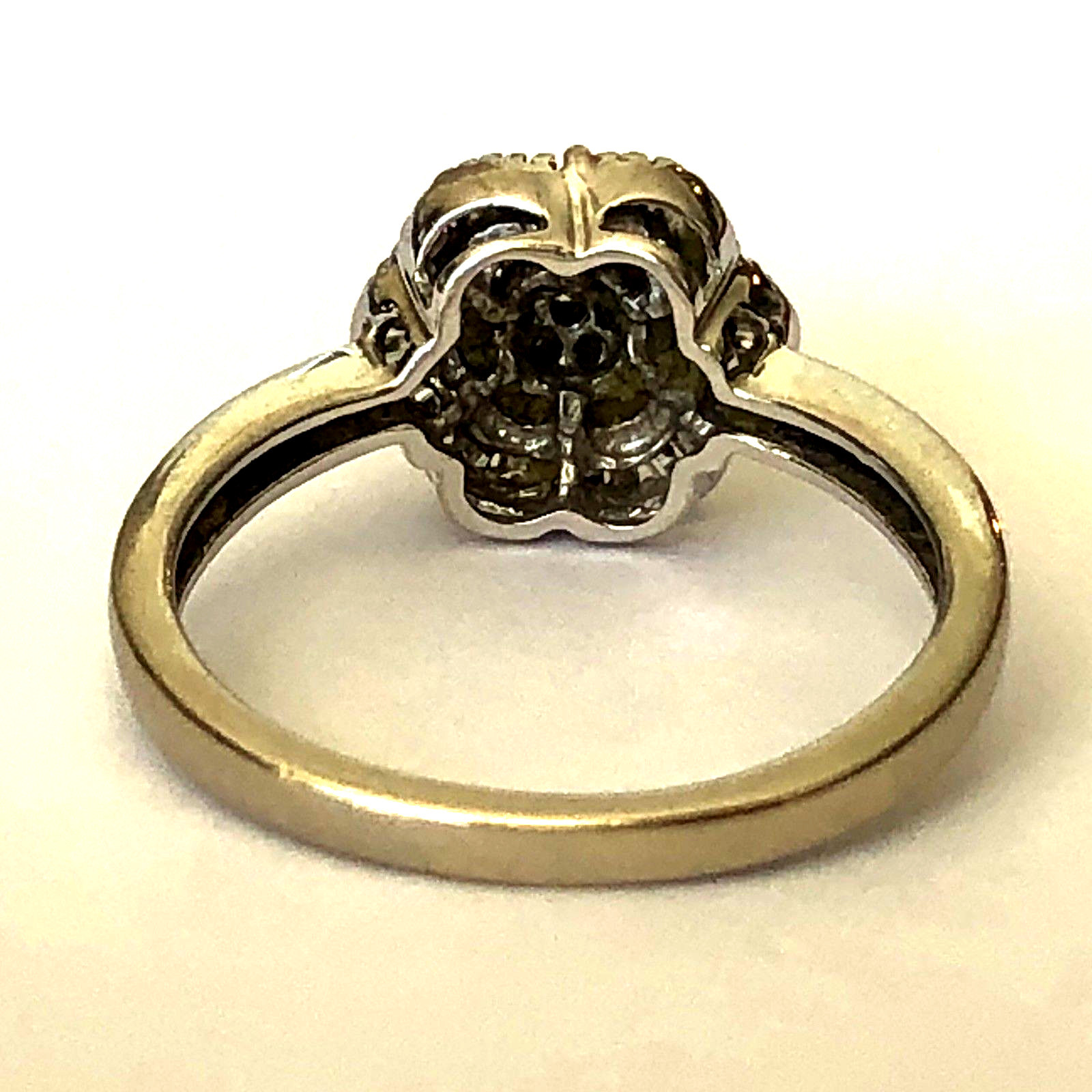 10K White Solid Gold Classy Unique Elegant Flower… - image 9