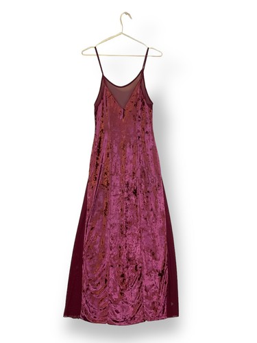 Free People Velvet Midi Slip Dress Burgundy Size Small sleeveless