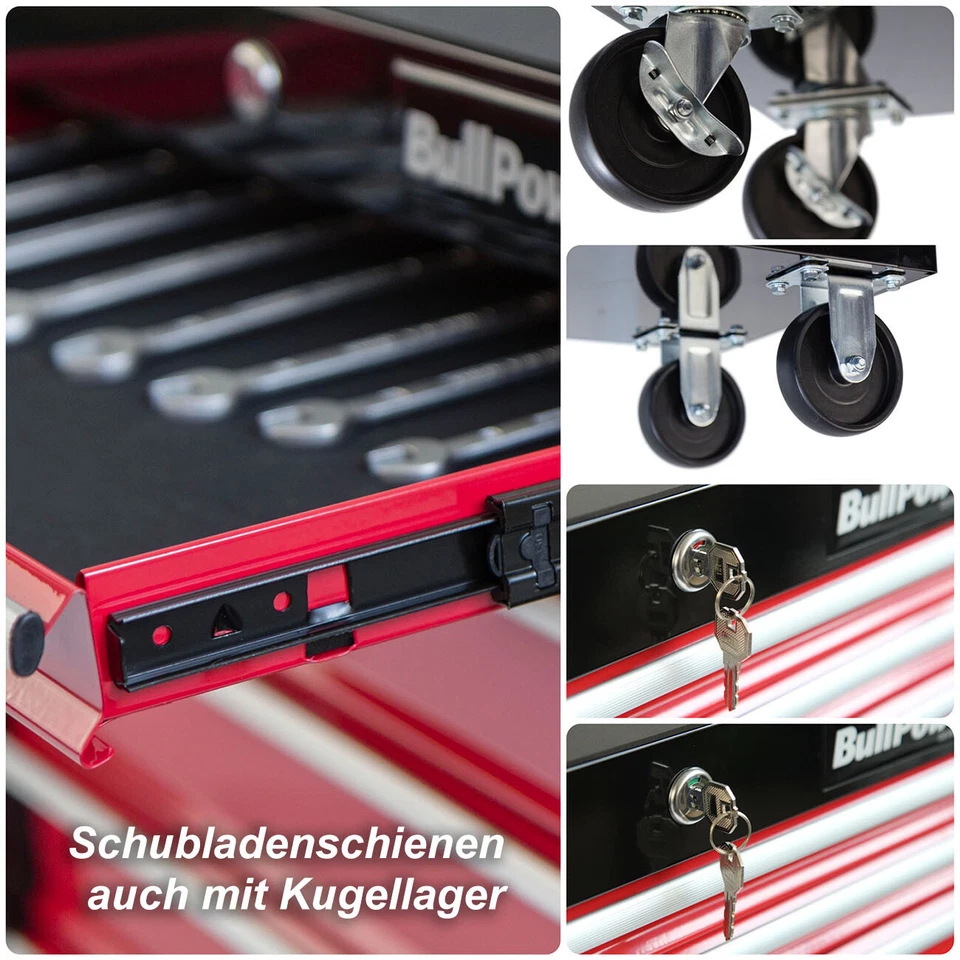 Werkstattwagen 7 Schubladen Werkzeugwagen Rollwagen Werkzeugkiste kugelgelagert - Bild 2 von 4