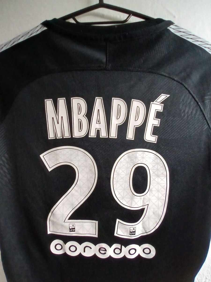 Nike パリ・サンジェルマン MBAPPÉ 29 シャツ 黒 PSG Football T-Shirt/Jersey Kylian Mbappe #29 Youth Size M